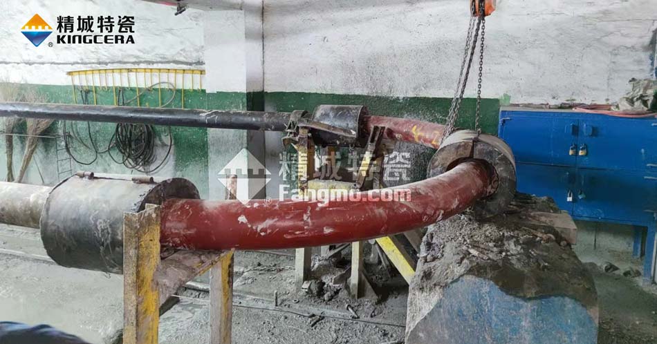 建材行業泵送混凝土耐磨陶瓷管道使用實例分析